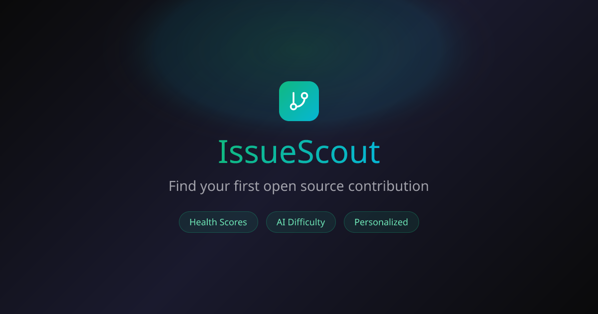 IssueScout - Find Your First Open Source Contribution